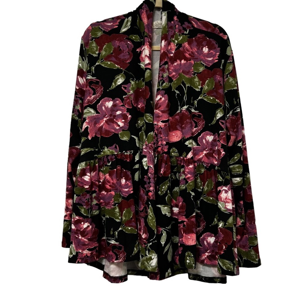 BE Stage Women’s Floral Cardigan Jacket Size 3X